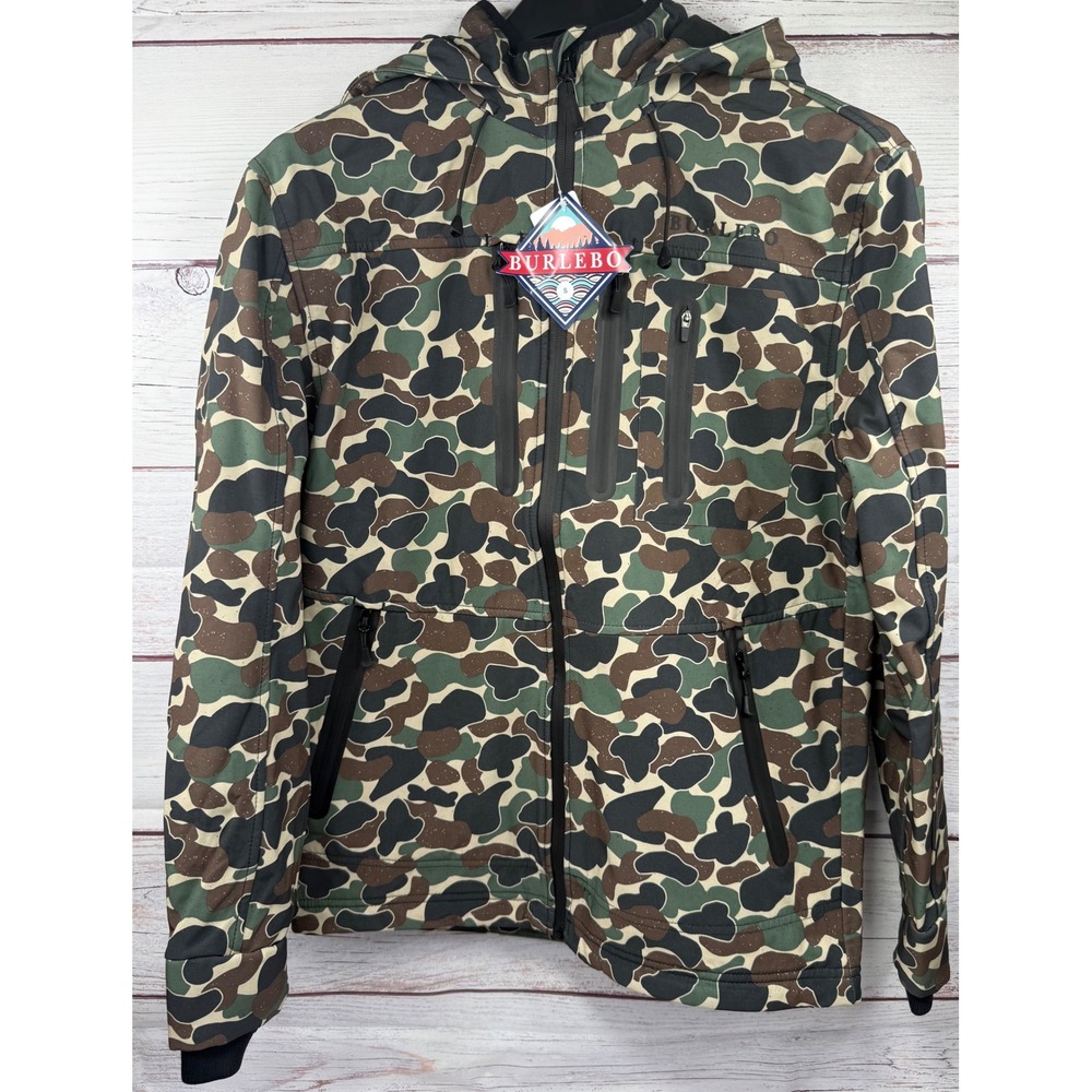 Burlebo Mens Duck Camo Performance Jacket Water Repellent Fleece Lined Small NWT - Picture 4 of 5
